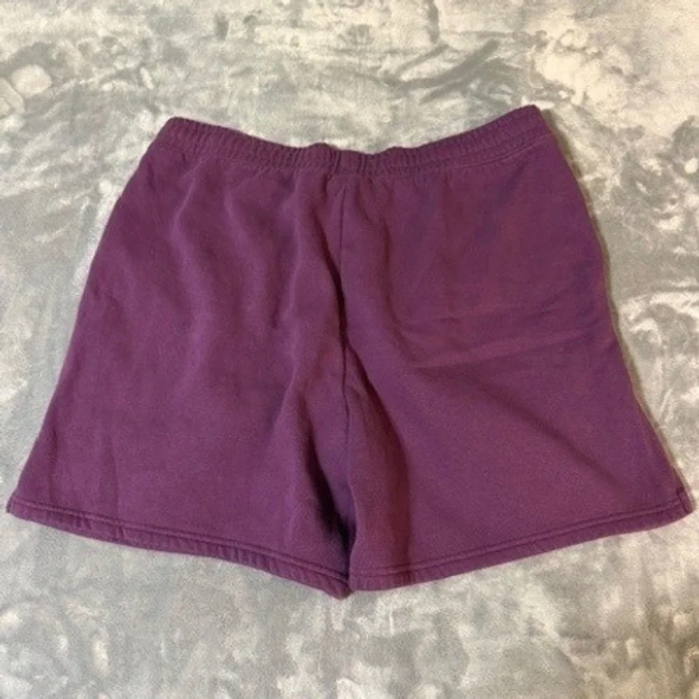 The North Face Mens Purple Fleece Sweat Shorts XL Relaxed Fit Elastic Waist